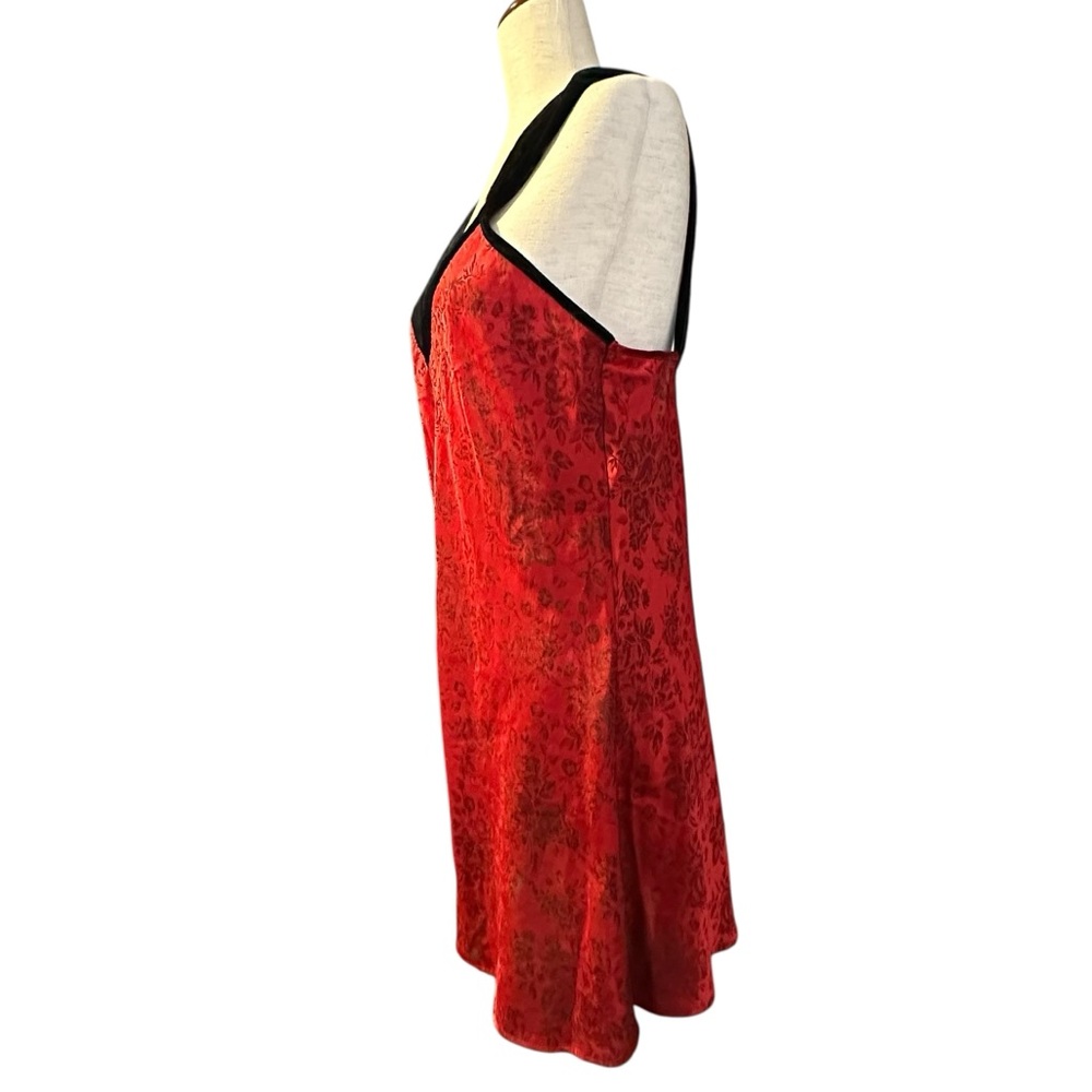 Sostanza Satin Jacquard Slip L 90s Grunge Romantic Goth Boudoir Pinup Lingerie - Picture 4 of 9
